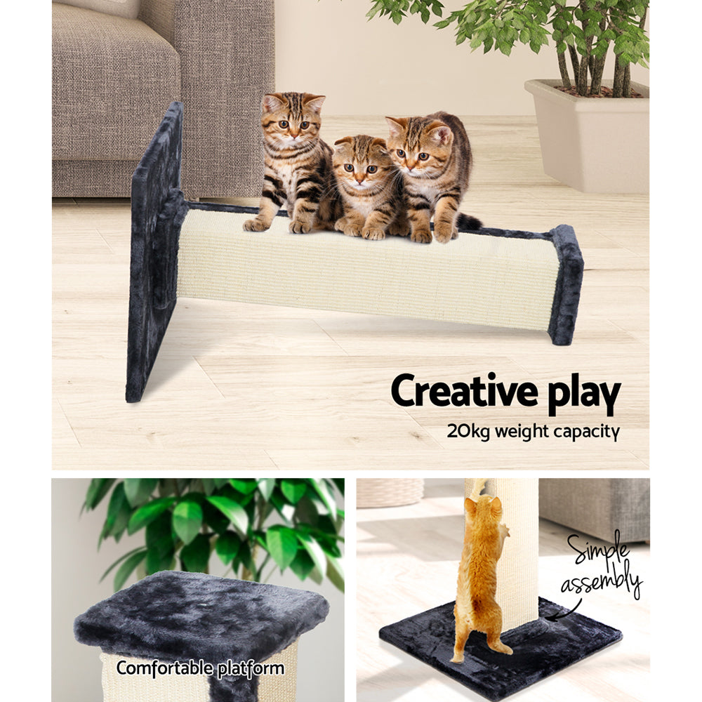 Aspen Cat Scratching Post Tower – Grey – 92 cm