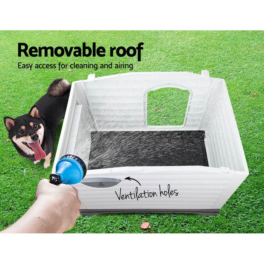 Shelter Large Outdoor Dog Kennel – Grey – 68 cm