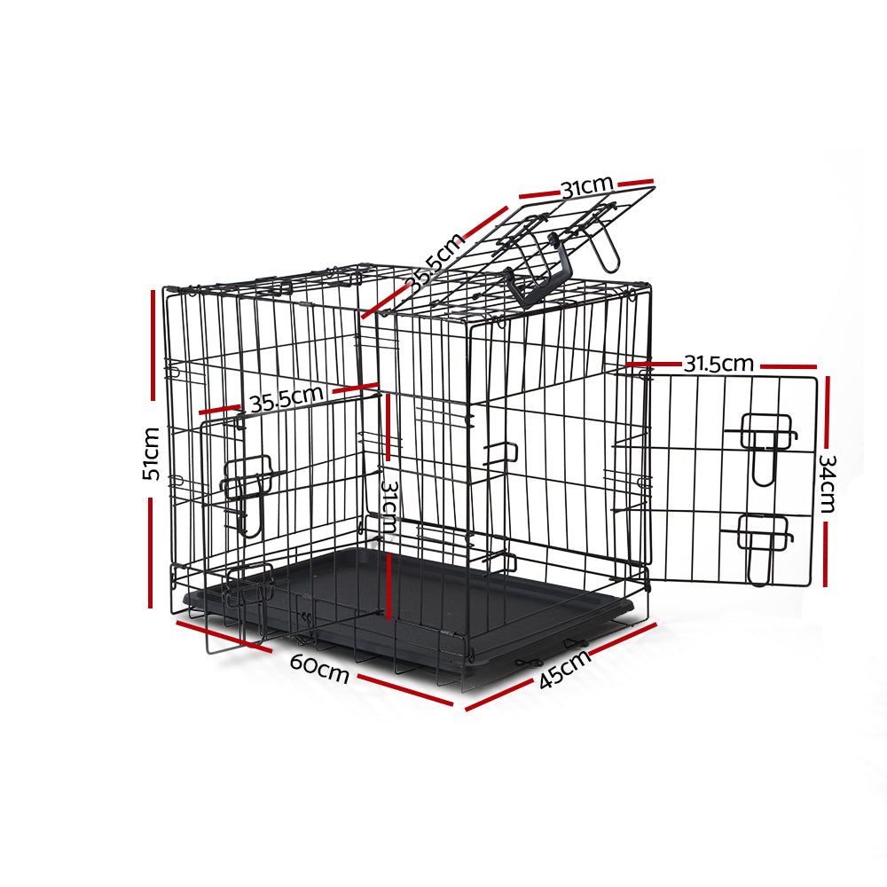 Arlo Metal Dog Cage – Black – 24 inch