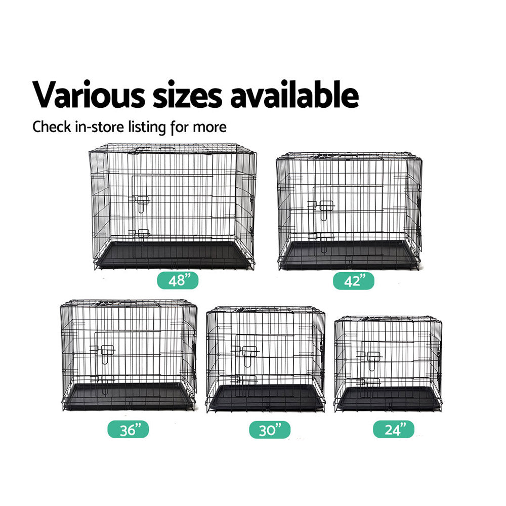 Arlo Metal Dog Cage – Black – 24 inch