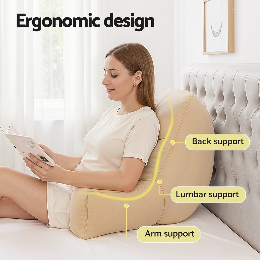 Serano Reading Support Pillow – Beige / Cream – Standard
