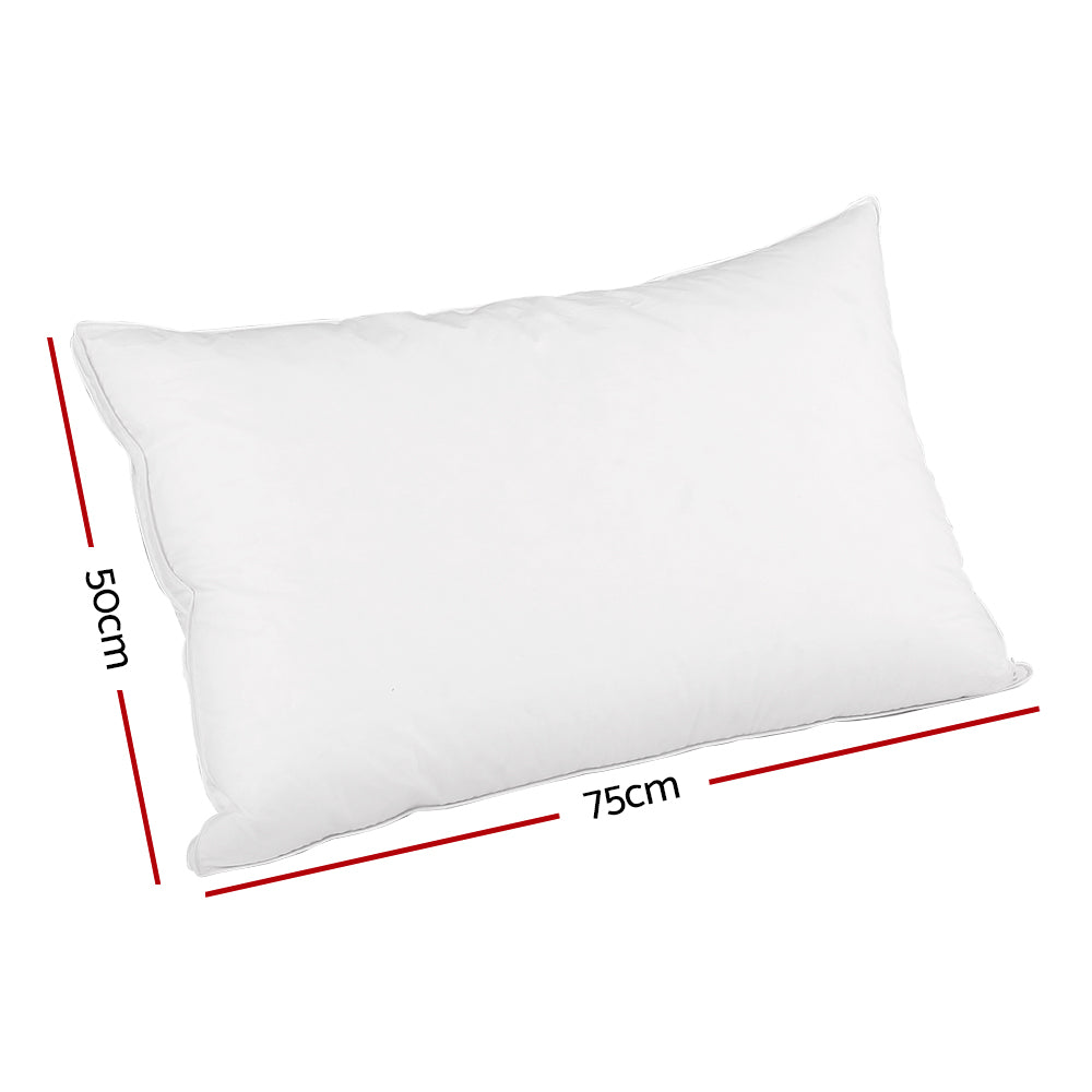 Nara Duck Feather Pillows – White – Set of 2