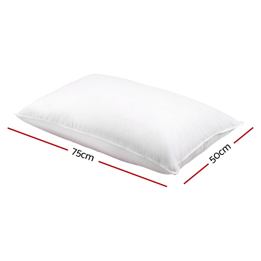 Avalon Goose Feather Pillows – White – Set of 2