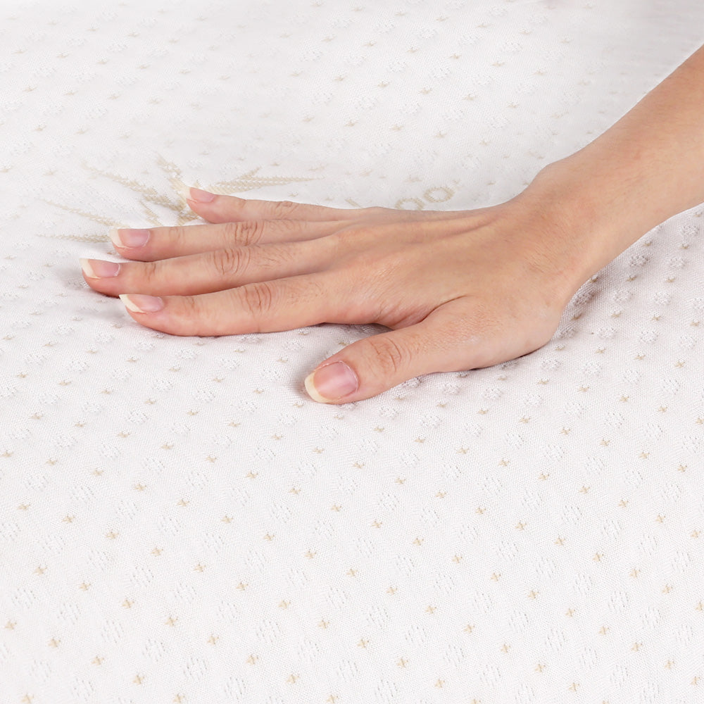 Serano Memory Foam Pillow with Bamboo Cover – White – Set of 2