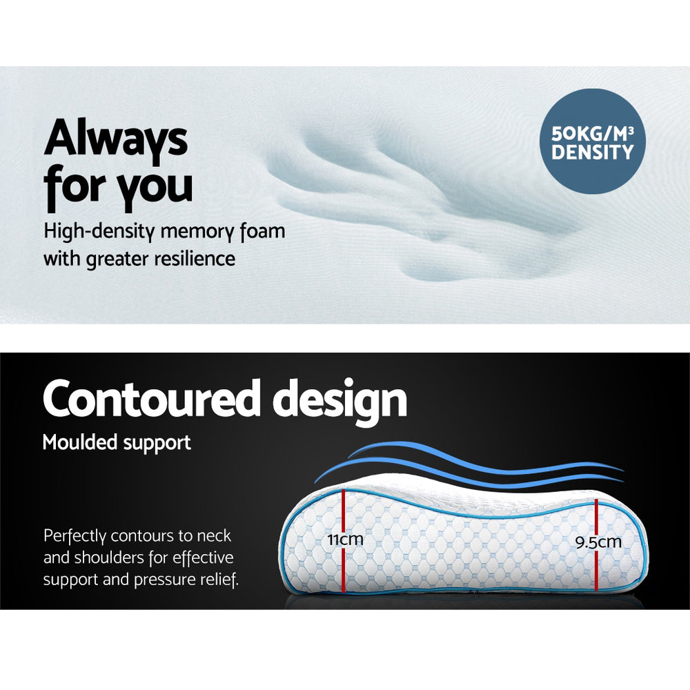 Hudson Gel-Infused Memory Foam Pillow – White – Standard