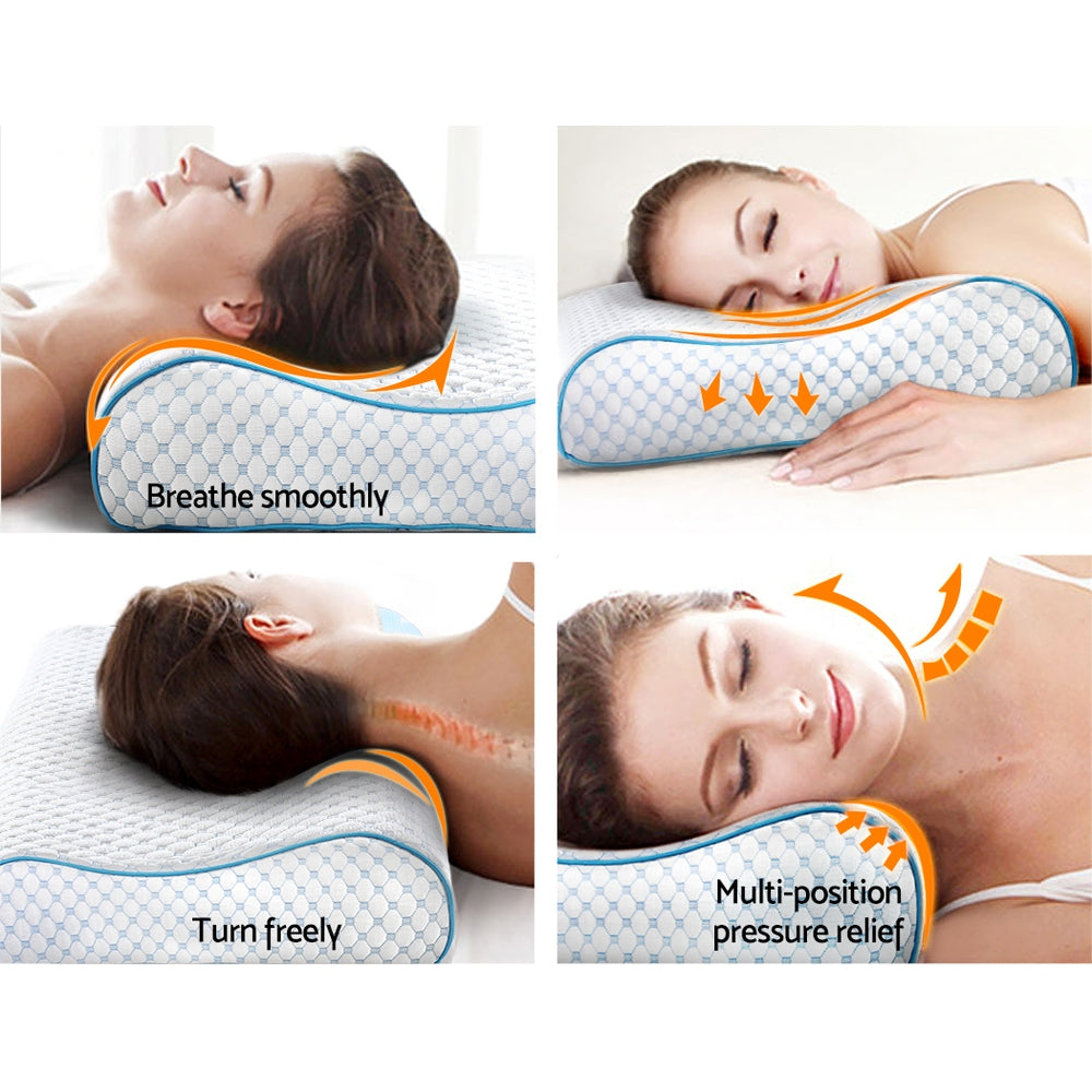 Hudson Gel-Infused Memory Foam Pillow – White – Standard