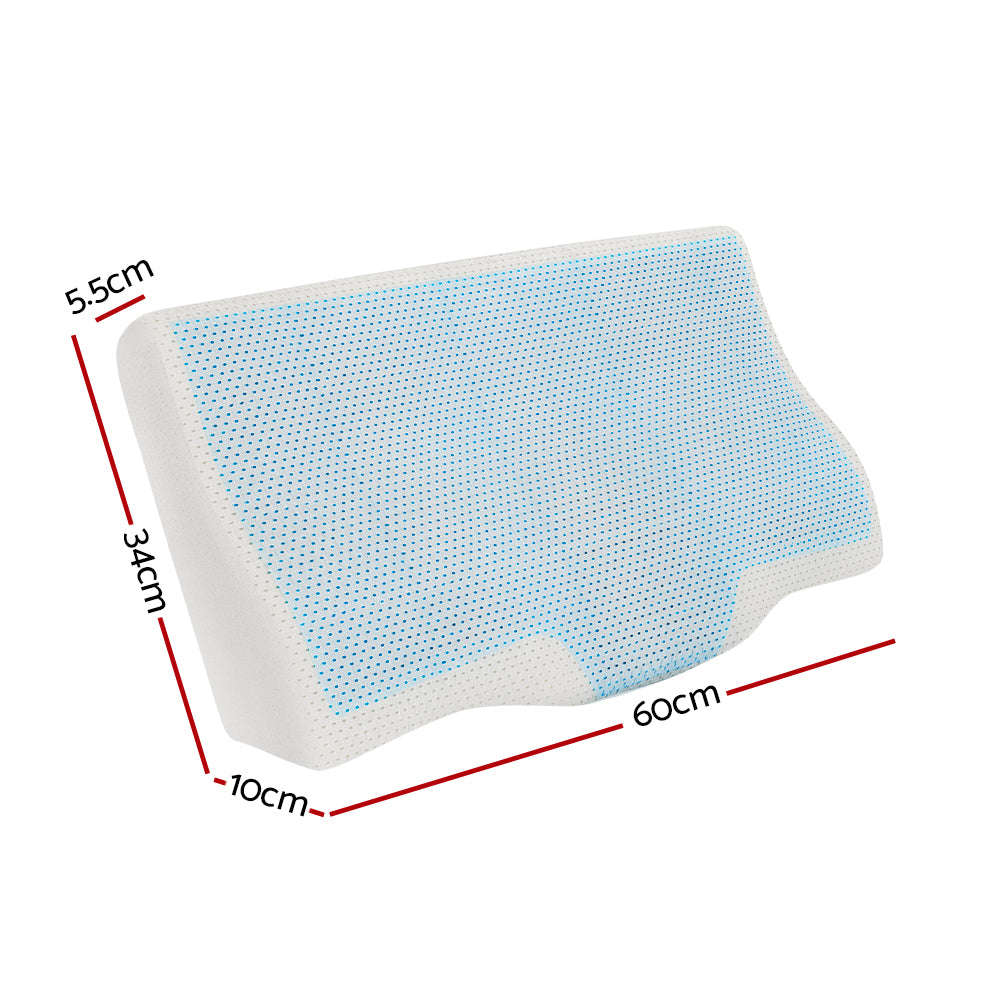 Alderon Cool Gel Memory Foam Pillow – White – Standard