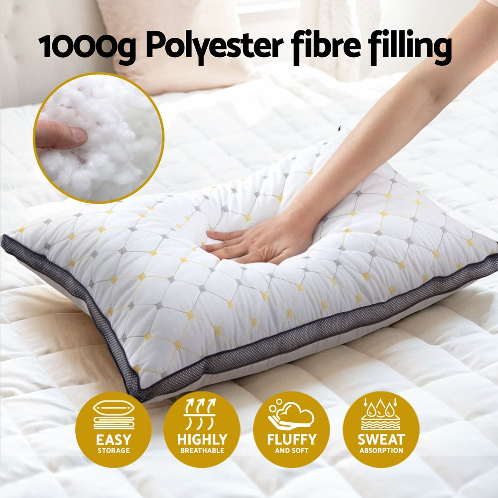 Luxura Microfibre Pillow – White – Standard