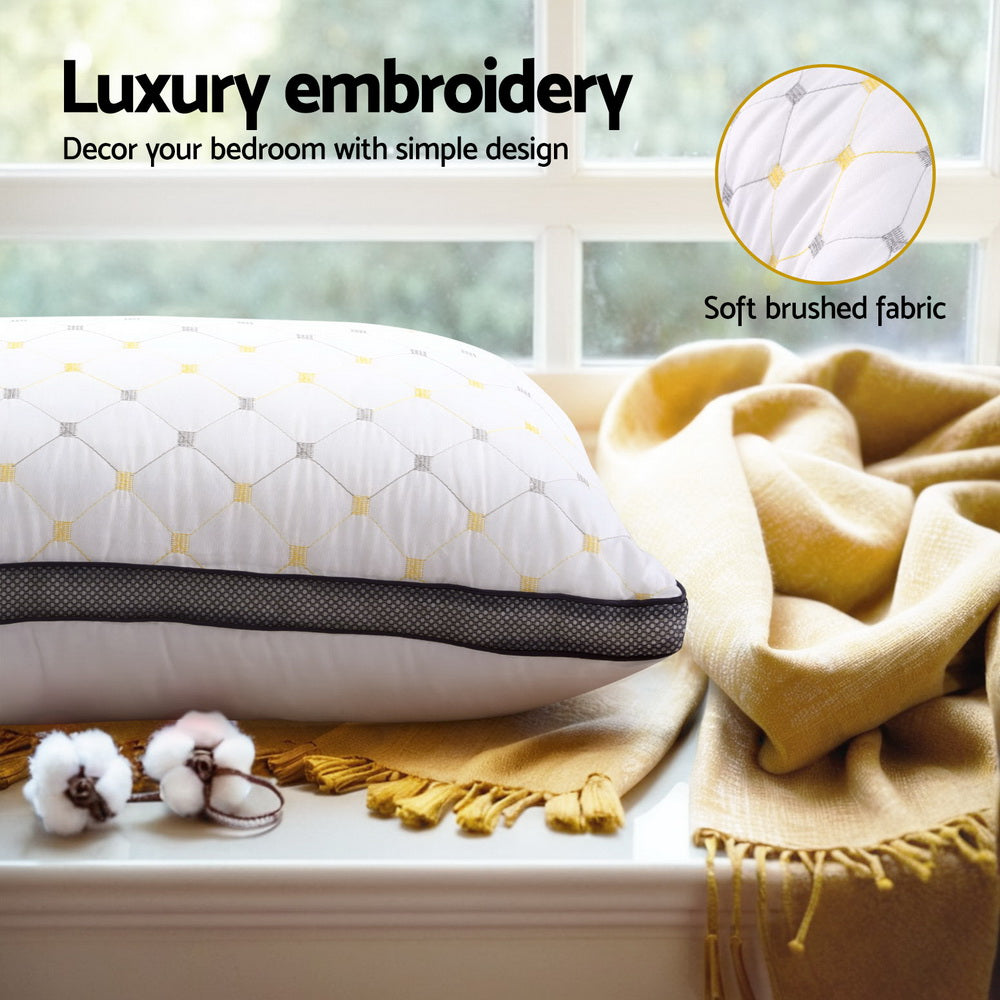 Serene Microfibre Pillows – White – Set of 4
