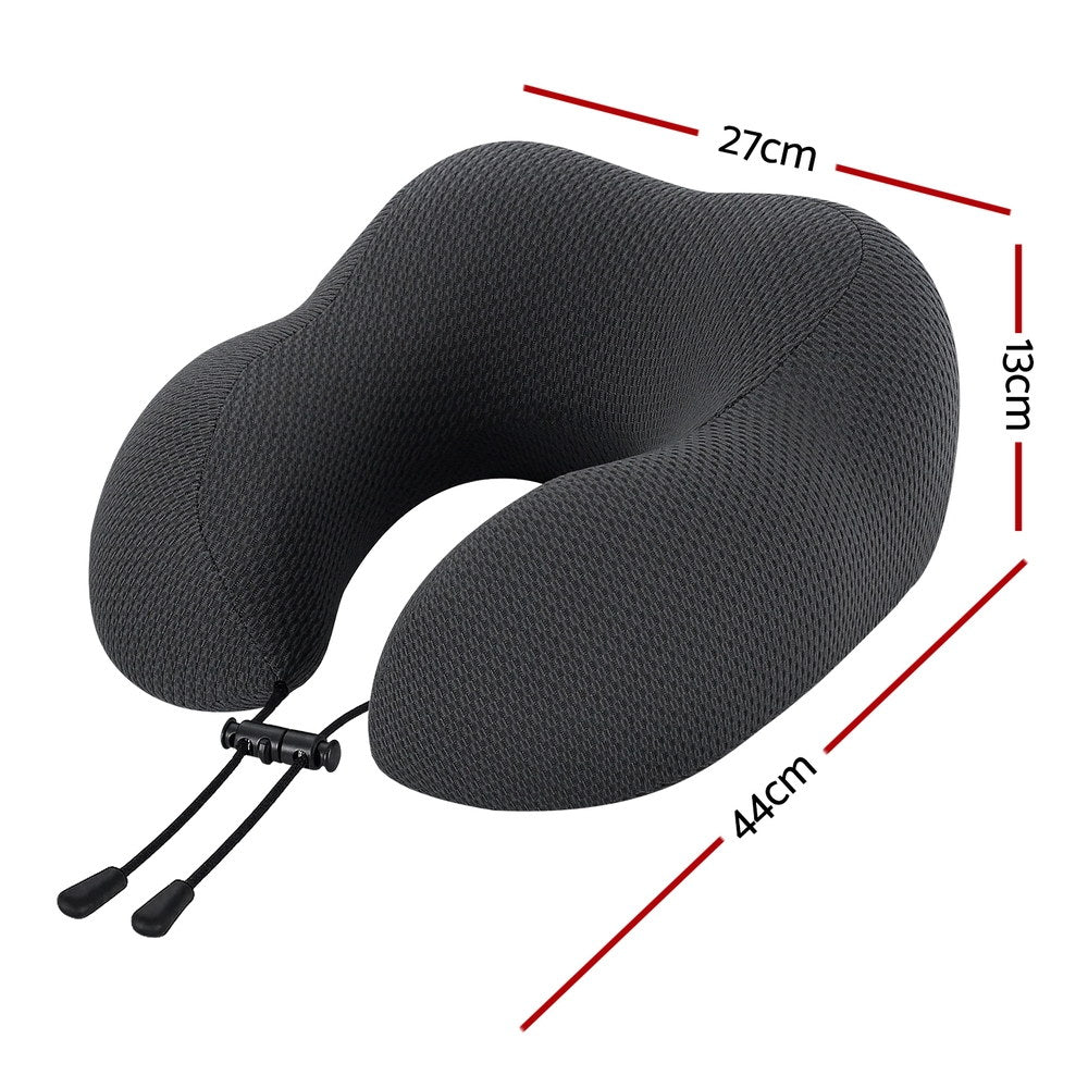 Voyage Travel Memory Foam Neck Pillow – Black