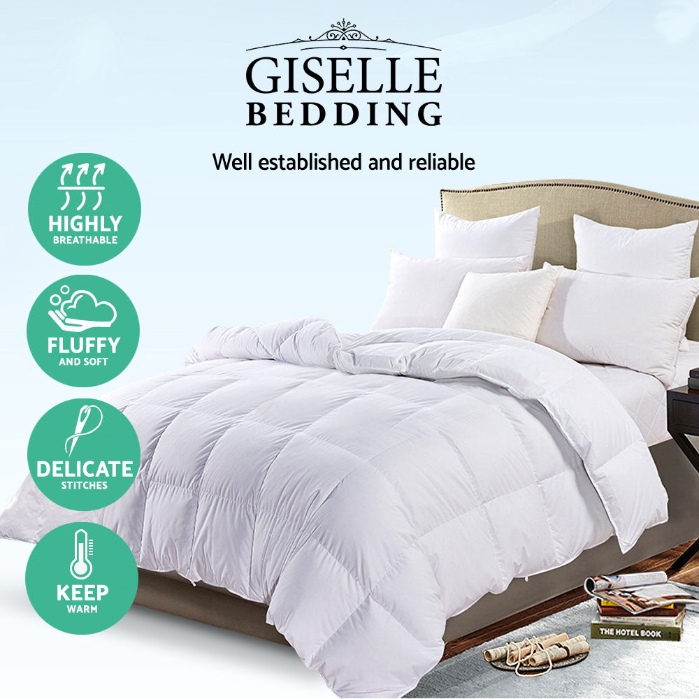 Cove Goose Down Quilt – White – Double