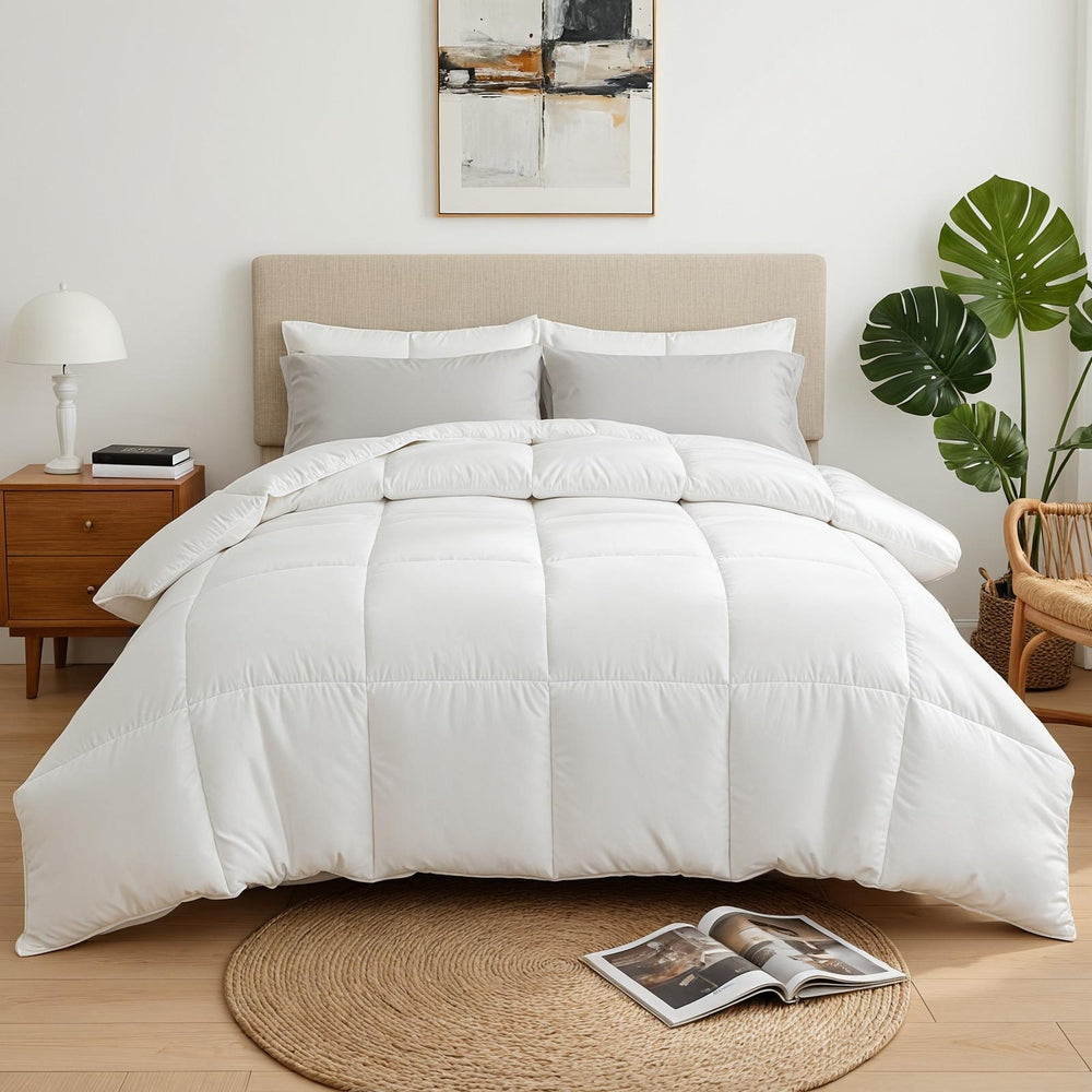 Linden 400GSM Microfiber Quilt All Season Duvet Quilts Comforter Winter Summer – King