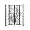 Artiss 4 Panel Room Divider Screen 174x179cm Bamboo Black White