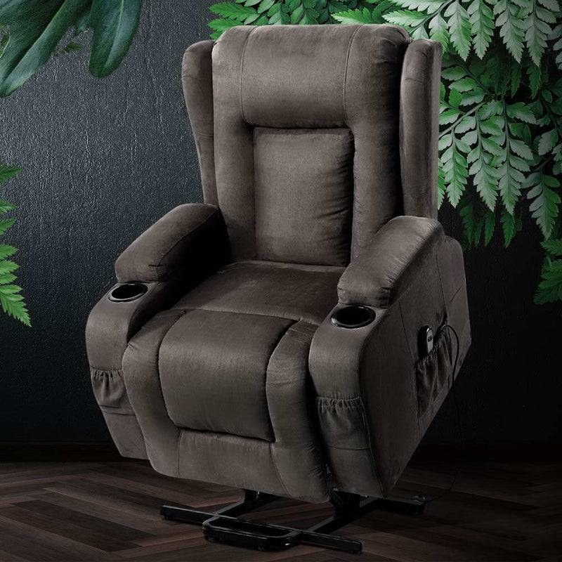 Lift Assist Heated Recliner Chair – Velvet