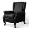 Faux Leather Recliner Armchair – Black