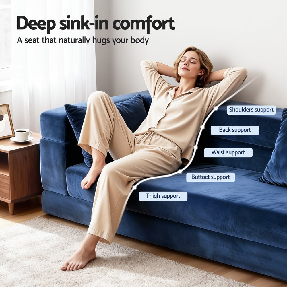 Novato Convertible Sofa Bed – Black – Single