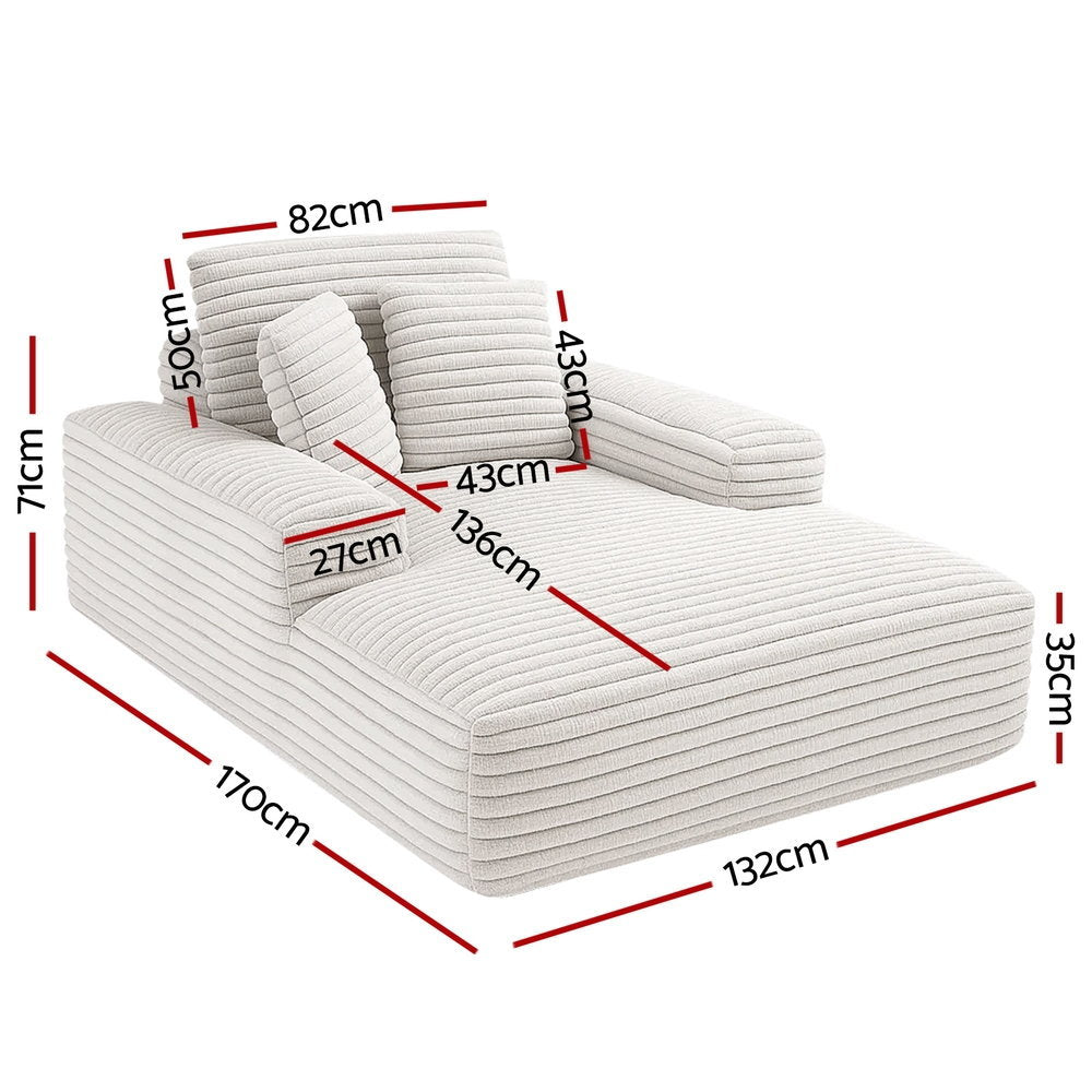 Celestia Convertible Sofa Bed – Beige – Single Seater