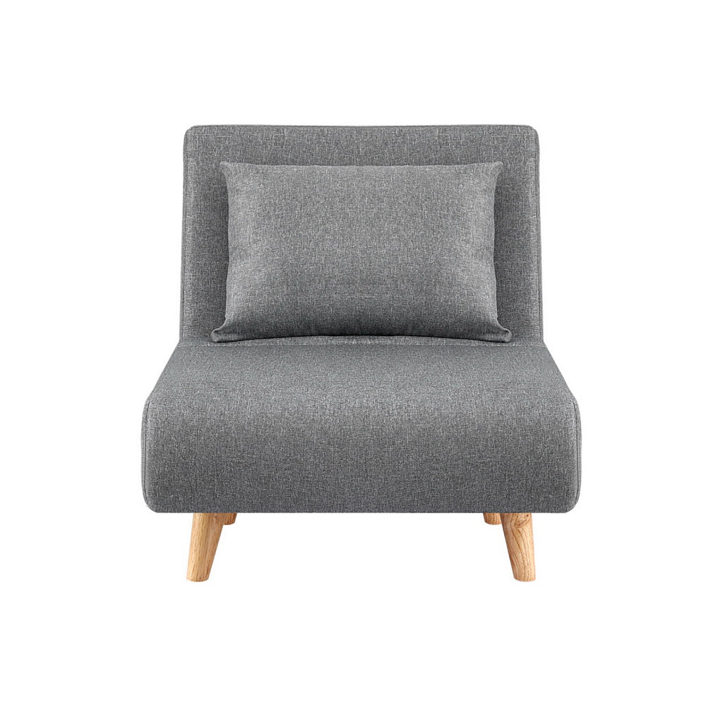 Avalon Convertible Sofa Bed – Grey – Single Seater