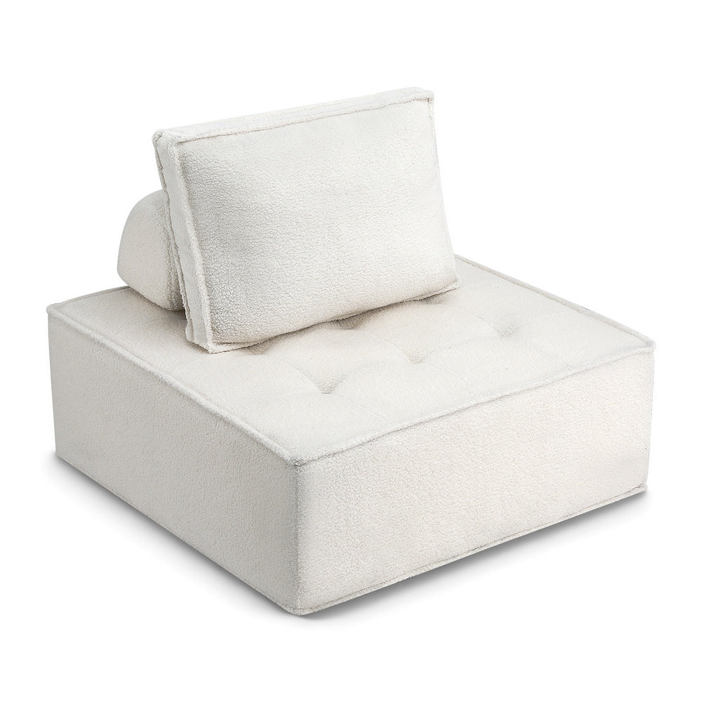 Kaiden Floor Lounge Chair – White – Single