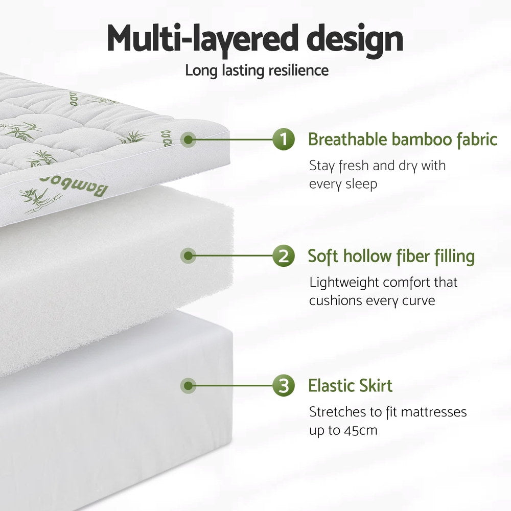 Breathe Mattress Topper – White – King