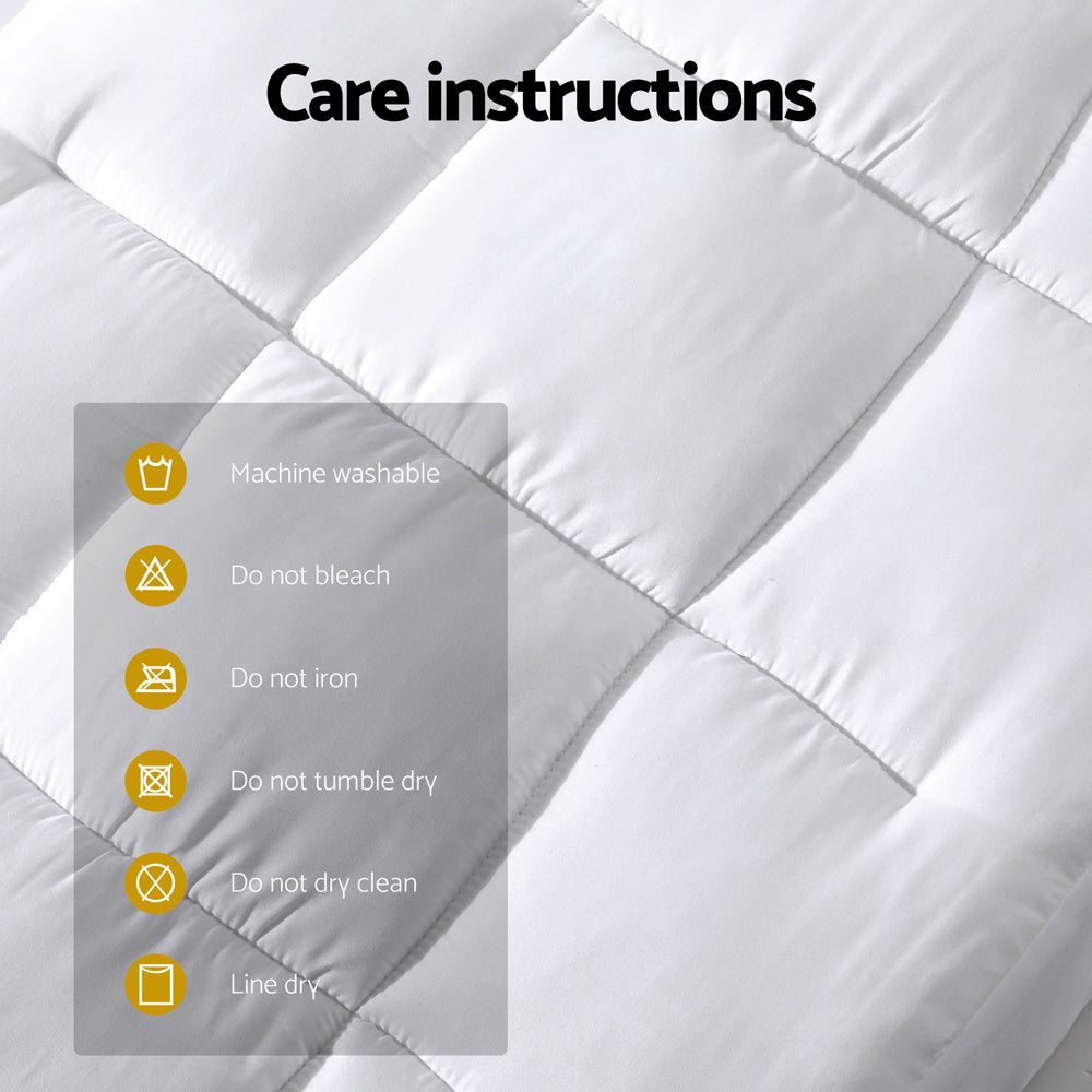 Nara Bamboo Mattress Topper – White – Kids