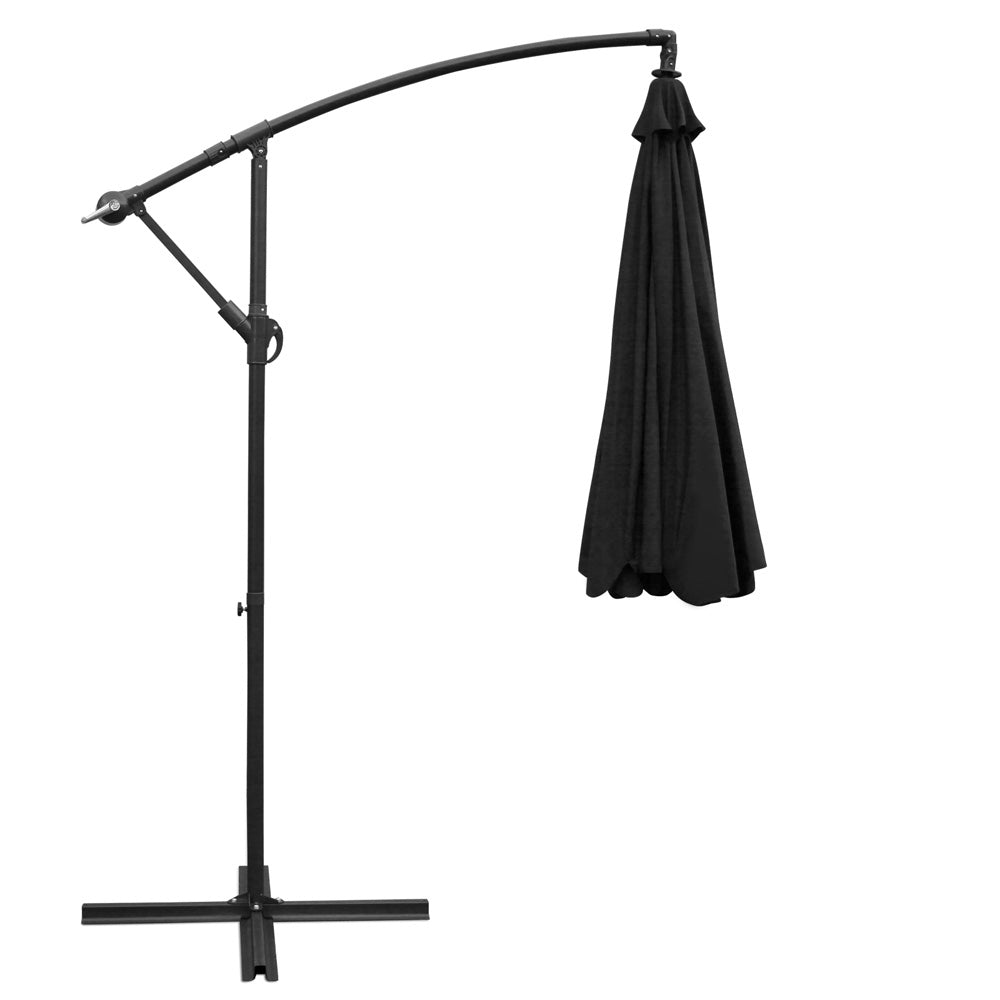 Eclipse Outdoor Umbrella – Black – 3m