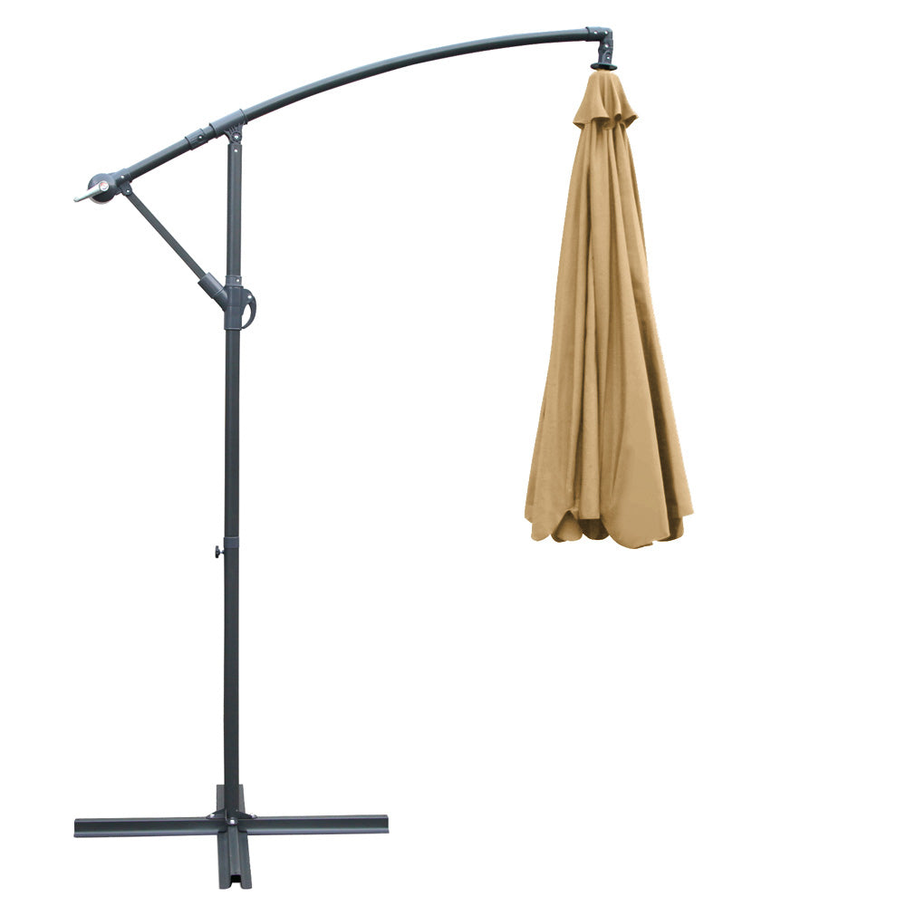Solaris Cantilever Outdoor Umbrella – Beige – 3m