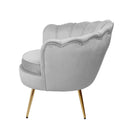 Velvet Armchair - Grey