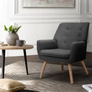 Linen Armchair – Charcoal