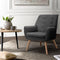 Linen Armchair – Charcoal