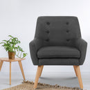 Linen Armchair – Charcoal