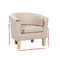 Beige Tub Armchair – Fabric Accent Lounge Chair
