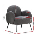 Boucle Armchair – Charcoal