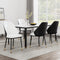 4 x Leather Dining Chairs – Beige Seat with Black Frame