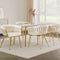 4 x Velvet Armchairs – Beige Finish, Classic Design