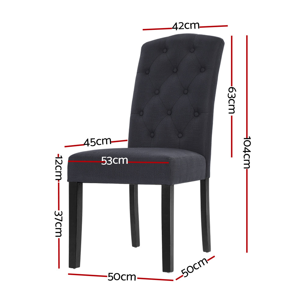 Dansk Dining Chairs – Dark Grey – Set of 2
