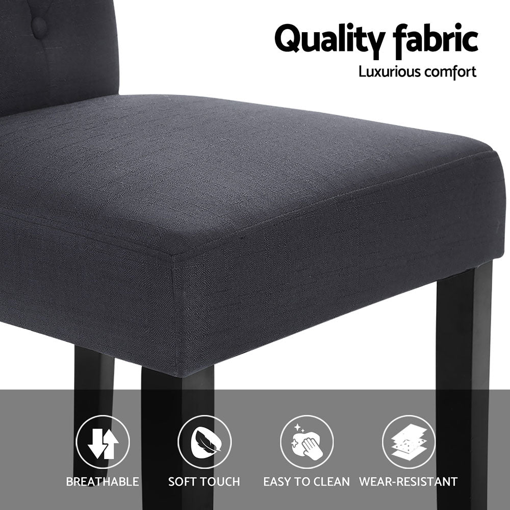 Dansk Parsons Linen Dining Chairs – Dark Grey – Set of 4