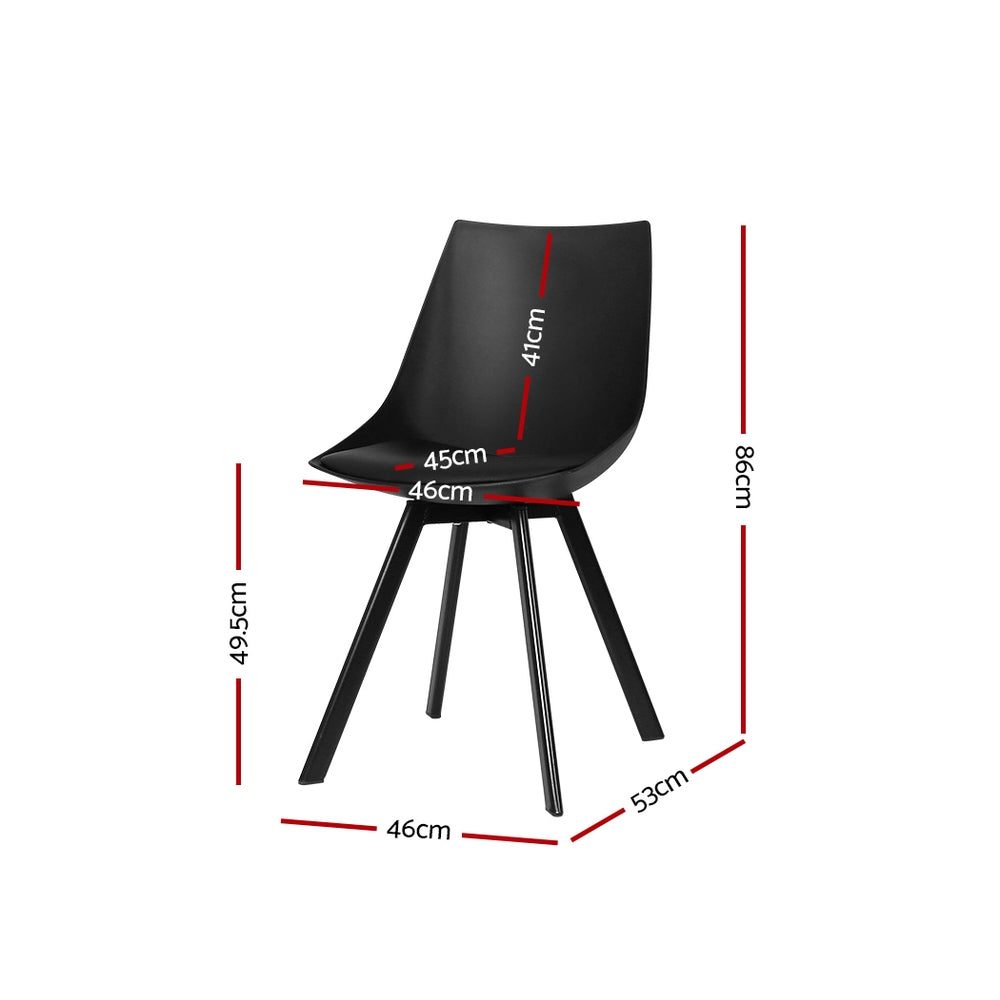 Lylette Dining Chairs – Black – Set of 2