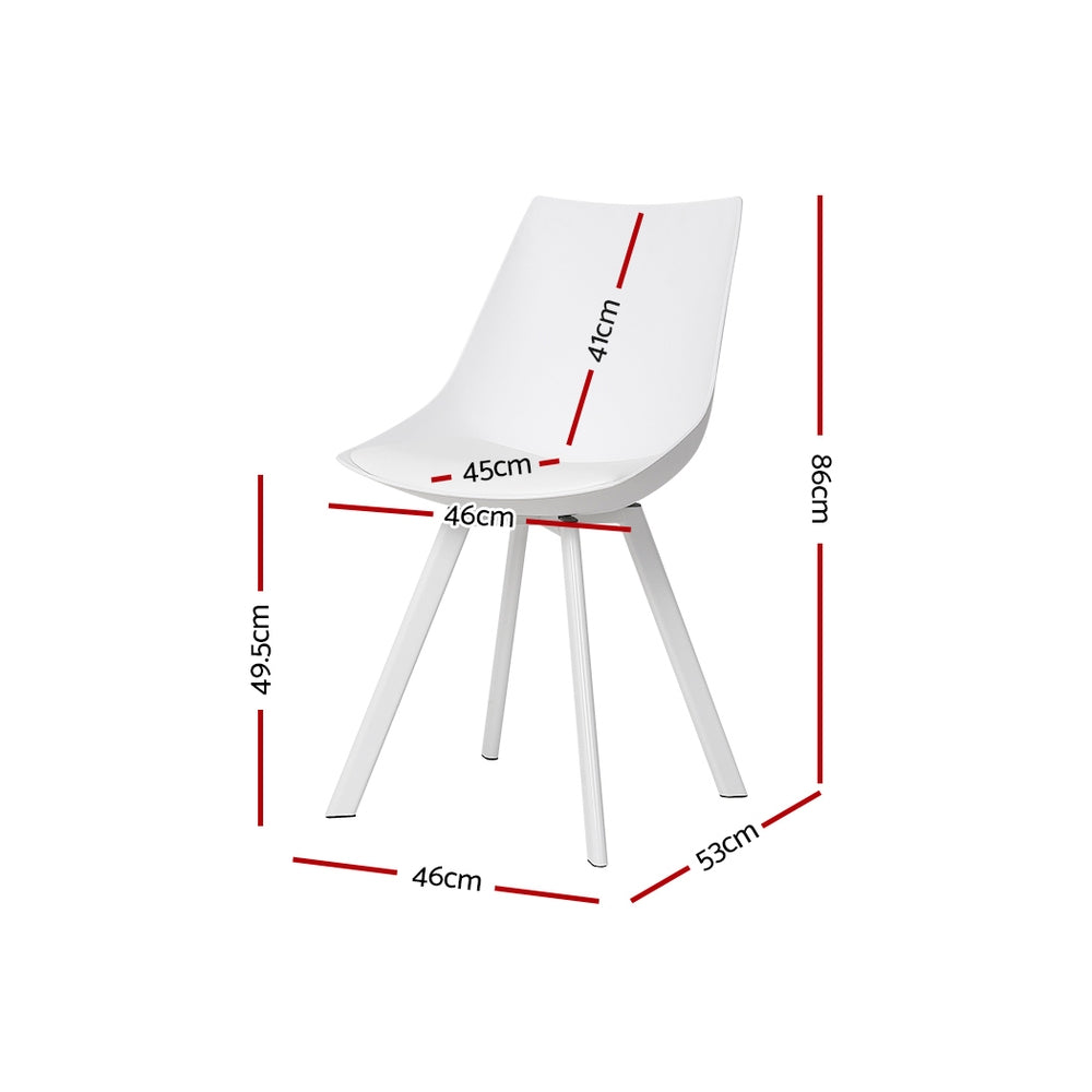 Lylette Dining Chairs – White – Set of 2