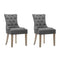 Artiss Set of 2 Dining Chair CAYES French Provincial Chairs Wooden Fabric Retro Cafe