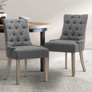 Set of 2 - Fabric French Provincial Retro Dining Chairs