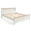 Mariner Bed Frame with Shelf – White & Oak – King