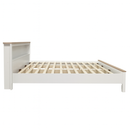 Mariner Bed Frame with Shelf – White & Oak – King