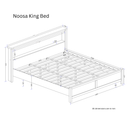 Mariner Bed Frame with Shelf – White & Oak – King