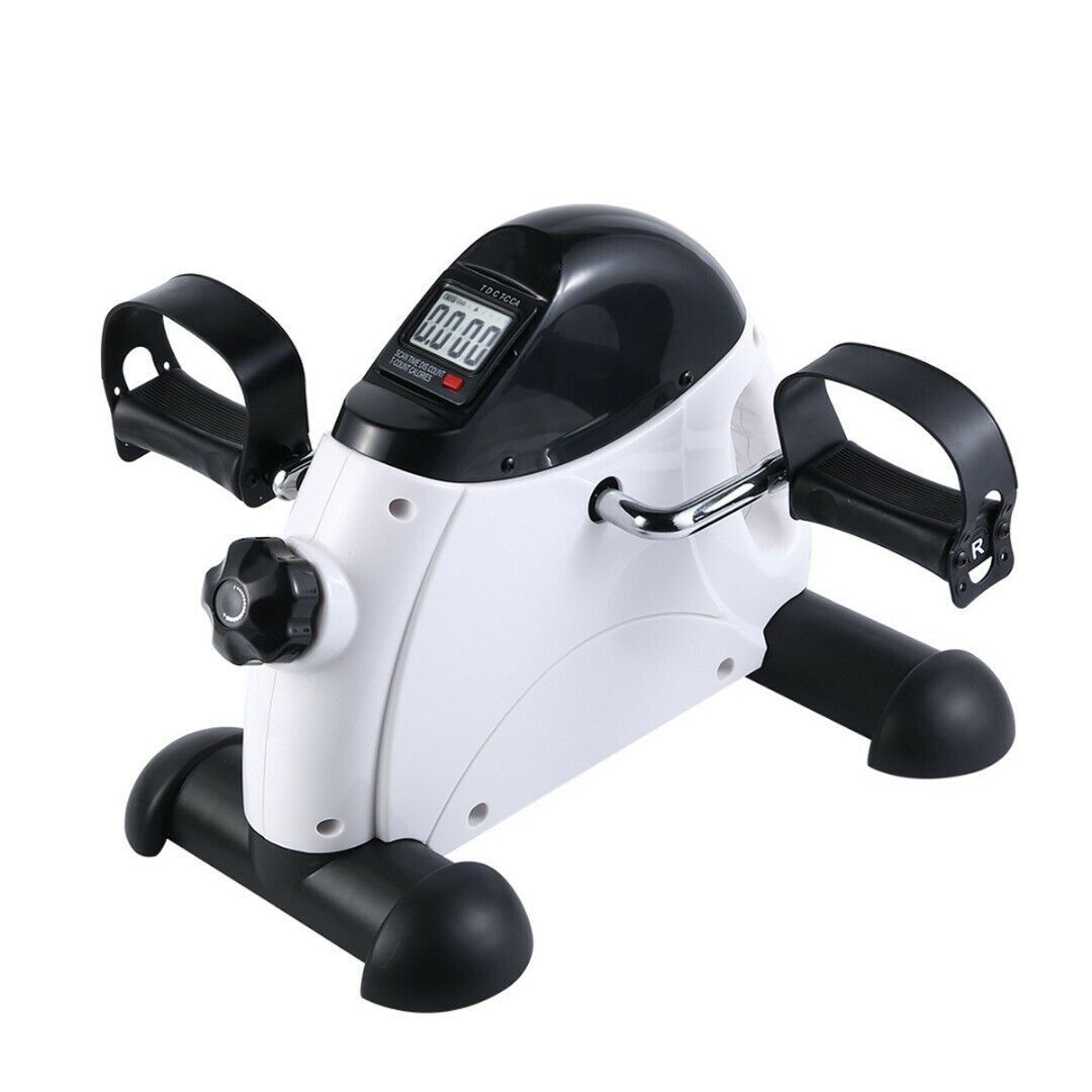 CoreFit Pedal Exerciser with LCD Monitor – Black & White – Portable