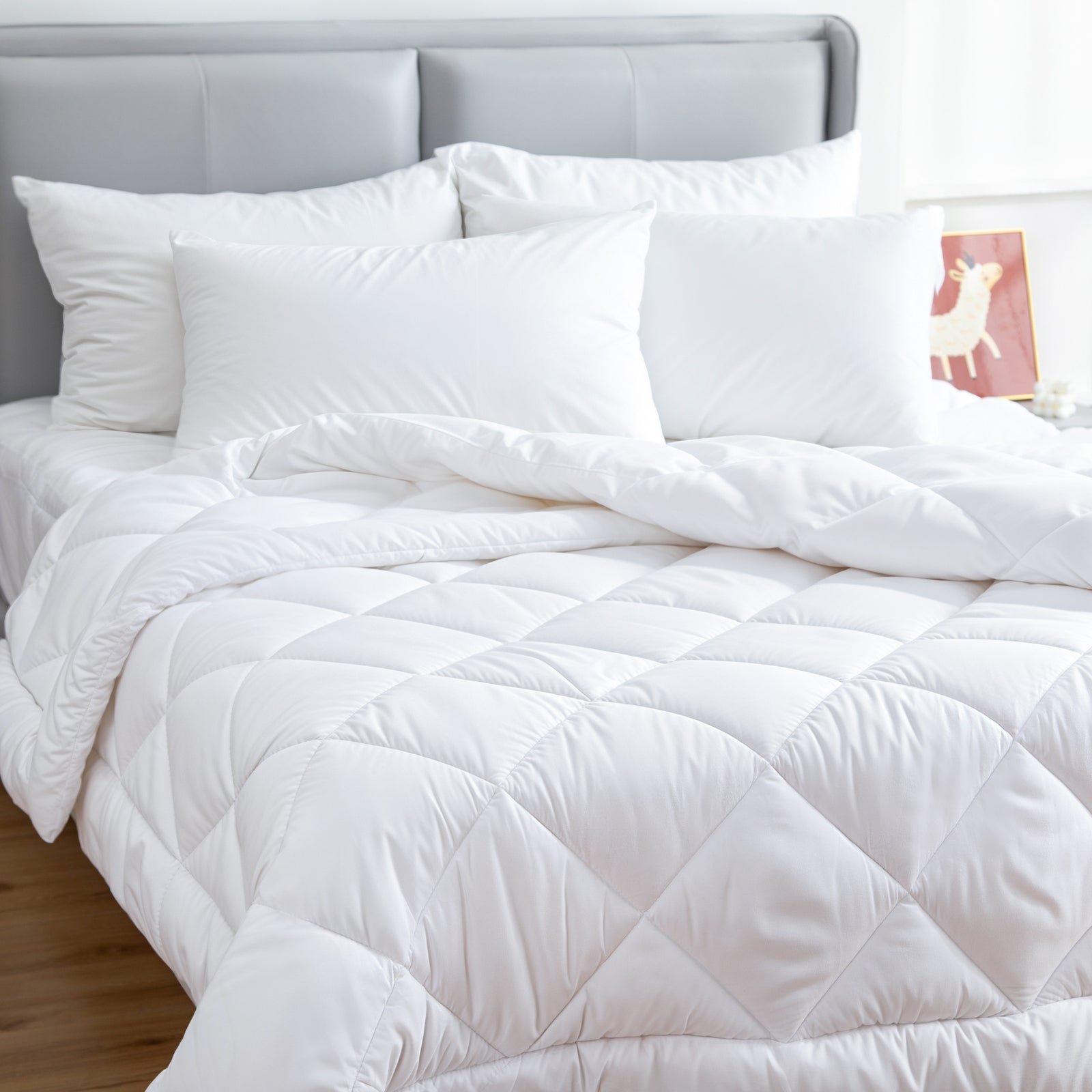 Bambra Microfiber Bamboo Blend Quilt – White – King