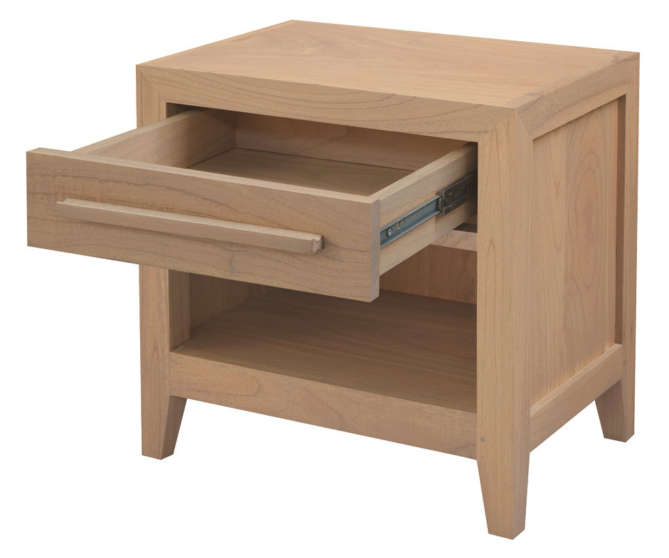 Dion 1-Drawer Bedside Table – Natural – 60 cm