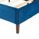 Vienna Velvet Bed Frame – Blue – Queen