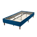 Vienna Velvet Bed Frame – Blue – Queen