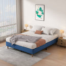 Vienna Velvet Bed Frame – Blue – Queen